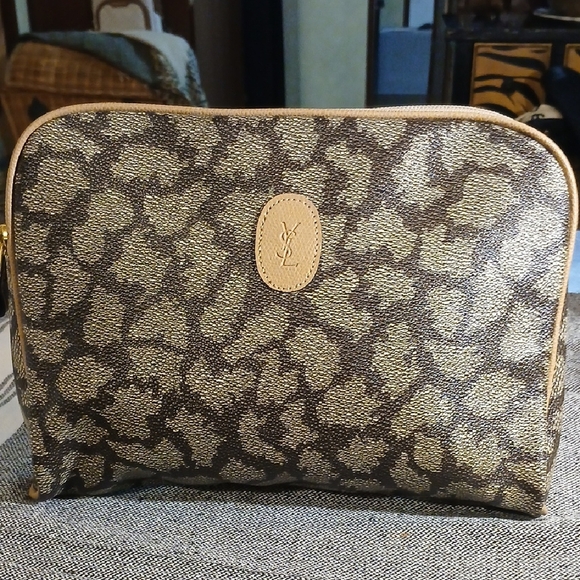 Yves Saint Laurent Brown and Black Clutch - Picture 1 of 9